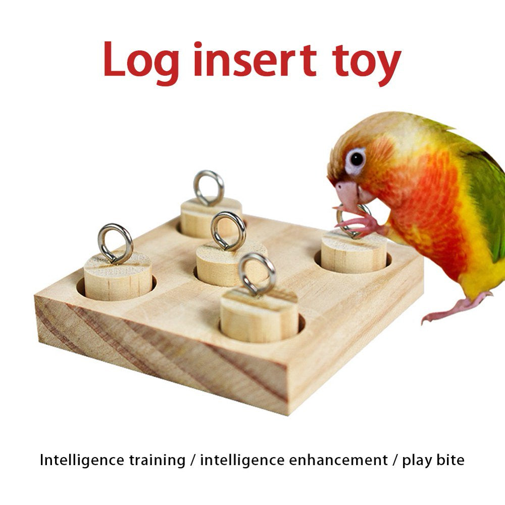 Parrot Wooden Platform Parrot Puzzle Toys for Bird Training and Chew Toy and Educational Gifts Animals & Pet Supplies > Pet Supplies > Bird Supplies > Bird Toys The Hillman Group style A  