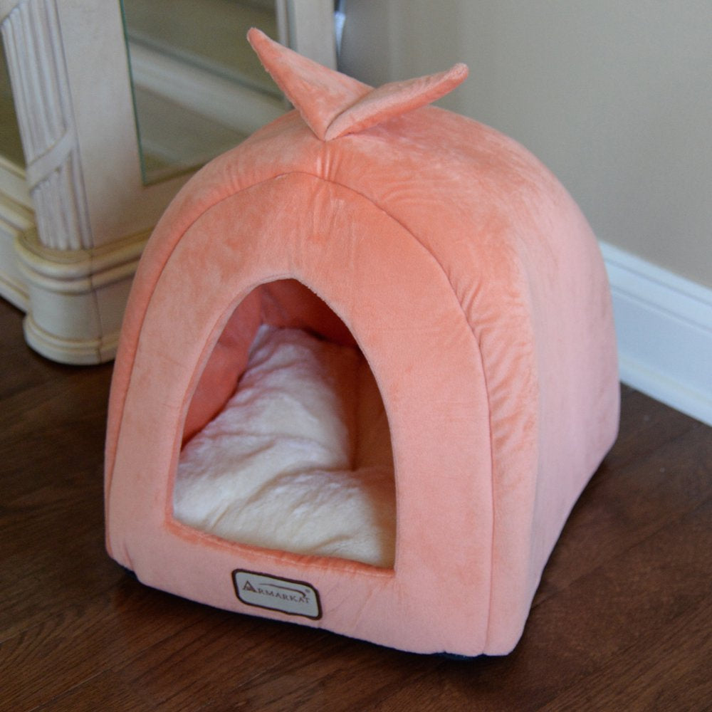 Armarkat Hooded Pet Cat Bed, Orange 14 X 12.5 In Animals & Pet Supplies > Pet Supplies > Cat Supplies > Cat Beds Aeromark Intl Inc   