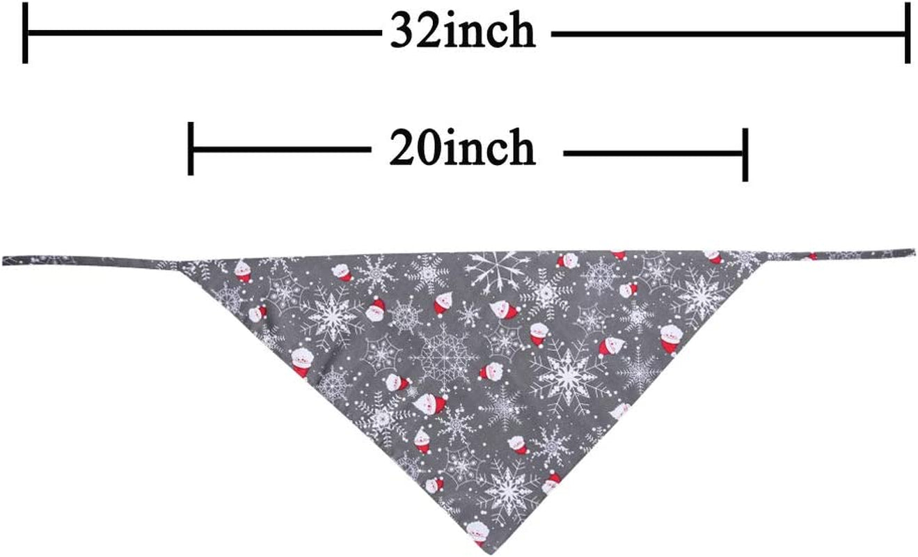 KZHAREEN Christmas Dog Bandana Reversible Triangle Bibs Scarf Accessories for Dogs Cats Pets Animals Animals & Pet Supplies > Pet Supplies > Dog Supplies > Dog Apparel KZHAREEN   