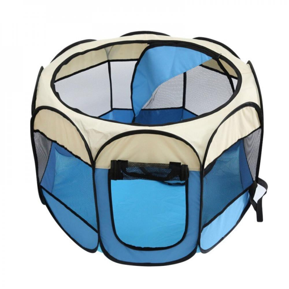 New Portable Folding Pet Tent Dog House Cage Dog Cat Tent Playpen Puppy Kennel Easy Operation Octagonal Fence Outdoor Supplies