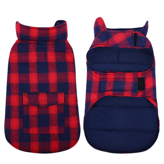 Kuoser Dog Winter Coat, Windproof Waterproof Cozy Cold Weather Dog Coat Fleece Lining Dog Apparel Dog Jacket Dog Vest for Small Medium and Large Dogs with Pocket XS-1XL Animals & Pet Supplies > Pet Supplies > Dog Supplies > Dog Apparel Kuoser L-Chest Girth:17.7-21.6"/45-55cm Red 