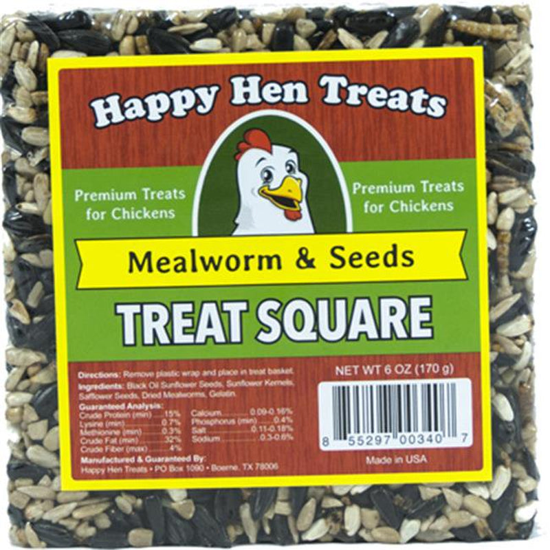 Happy Hen Treats 6 Oz Mealworm & Seed Squares Animals & Pet Supplies > Pet Supplies > Bird Supplies > Bird Treats Happy Hen Treats   