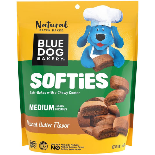 Blue Dog Bakery Softies Peanut Butter Flavor Medium Treats for Dogs, 18 Oz Bag