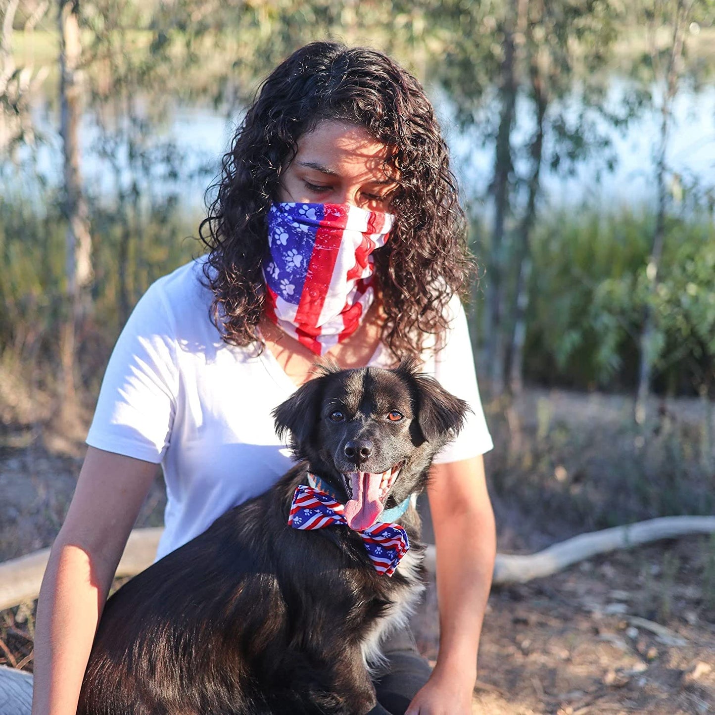 H&K Bow Tie for Pets | Paws & Stripes (Small) | 4Th of July Velcro Bow Tie Collar Attachment | Fun Bow Ties for Dogs & Cats | Cute, Comfortable, and Durable | Huxley & Kent Bow Tie Animals & Pet Supplies > Pet Supplies > Dog Supplies > Dog Apparel Huxley & Kent   