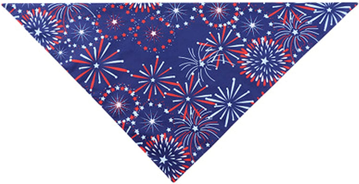 Binaryabc USA Flag Dog Bandana,American Flags Dog Bandana Pet Scarfs,4Th of July American Independence Day Pet Decorations(Fireworks) Animals & Pet Supplies > Pet Supplies > Dog Supplies > Dog Apparel BinaryABC   