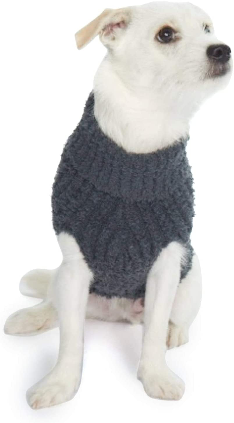 Barefoot Dreams Cozychic Ribbed Pet Sweater, Dog Clothes-Warm Gray,Large,Bdpcc0822 Animals & Pet Supplies > Pet Supplies > Dog Supplies > Dog Apparel Barefoot Dreams Slate Blue Small 