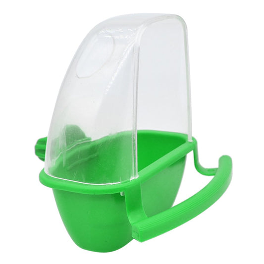 BYDOT Parakeet Food Dispenser No Mess Plastic Parrot Feeder with Perch Cage Accessories for Small Bird Cockatiel Finch Animals & Pet Supplies > Pet Supplies > Bird Supplies > Bird Cage Accessories BYDOT Green  