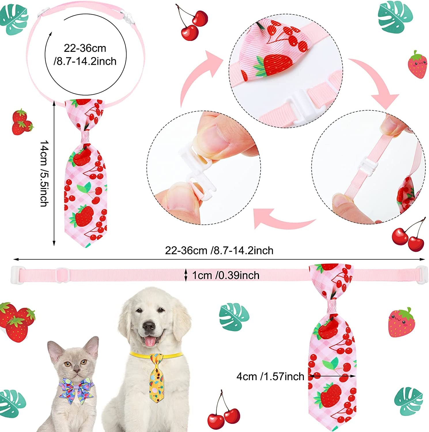 180 Pack Summer Dog Bow Ties Collar Set Dog Bowties Cats Neckties Collars Adjustable Pet Bowtie for Small Dog Includes 72 Dog Neckties 72 Bow Ties 36 Bowknot Set for Puppy Pet Grooming Accessories Animals & Pet Supplies > Pet Supplies > Dog Supplies > Dog Apparel Sadnyy   