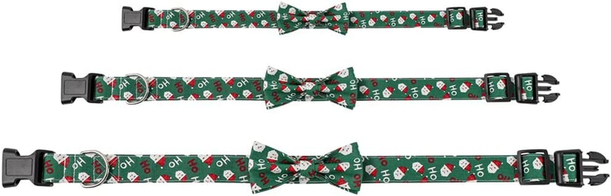 Tangpan 2Pcs Soft Cotton Christmas Pet Dog Collar, with Removable Bow-Tie Décor ( Red & Green Bow-Knot,S ) Animals & Pet Supplies > Pet Supplies > Dog Supplies > Dog Apparel TangPan   