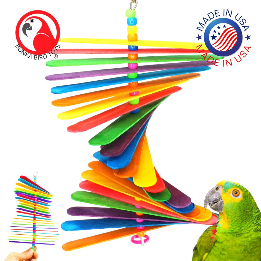 Bonka Bird Toys 867 Big Stick Colorful Wood Chew Beak Parrot Parrotlet Budgie Macaw African Grey