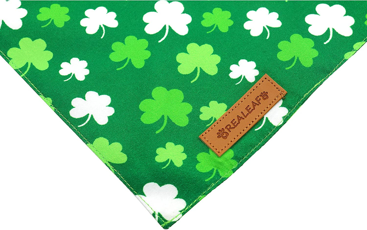 Realeaf St. Patrick'S Day Dog Bandanas 2 Pack, Triangle Reversible Pet Scarf for Boy and Girl, Premium Durable Fabric, Multiple Sizes Offered, Bandana for Medium and Large Dogs (Large) Animals & Pet Supplies > Pet Supplies > Dog Supplies > Dog Apparel Realeaf   