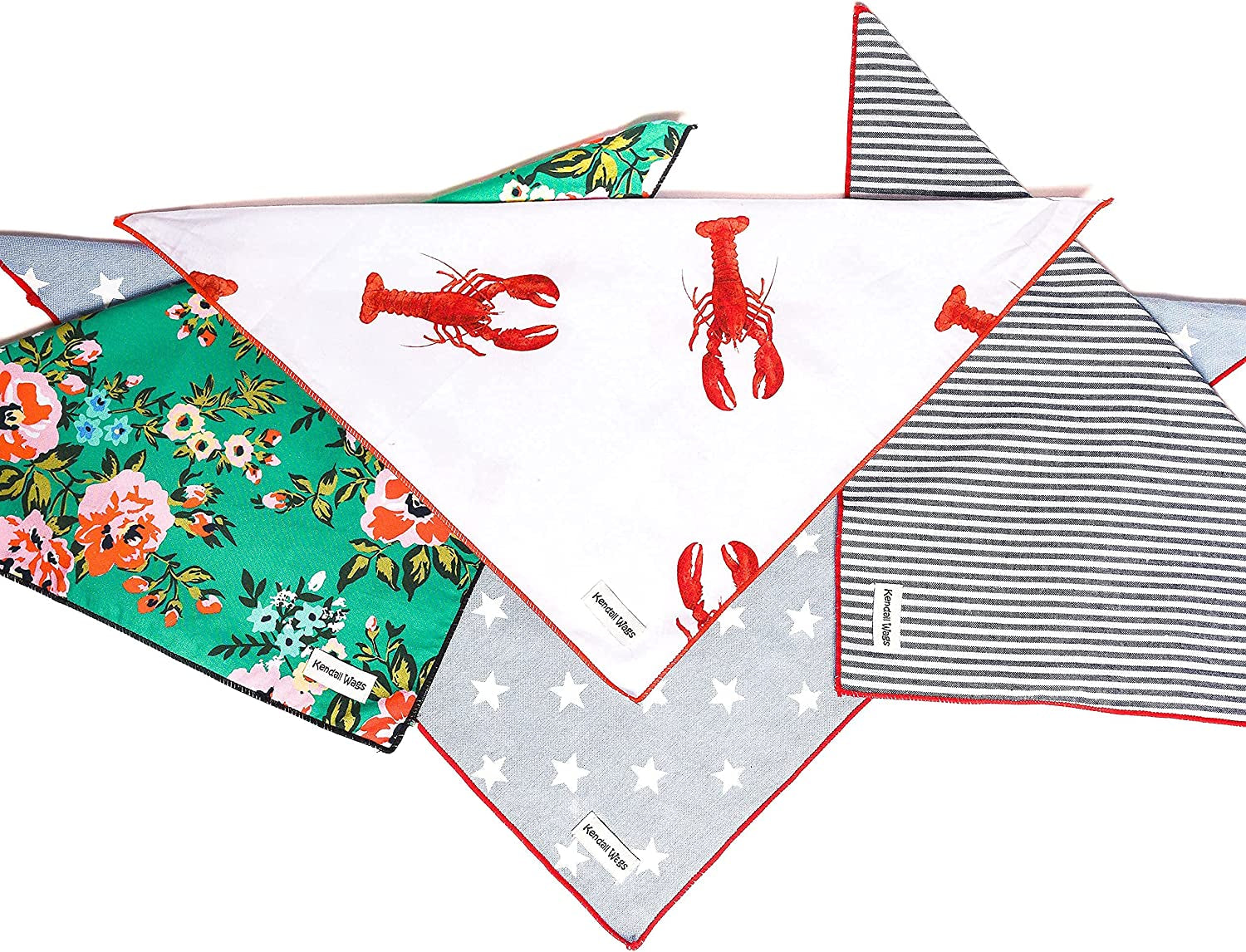 Kendall Wags Summer Nautical Dog Bandanas Pet Scarf Accessories for Large Medium Small Dogs - 4Th of July Animals & Pet Supplies > Pet Supplies > Dog Supplies > Dog Apparel Kendall Wags   