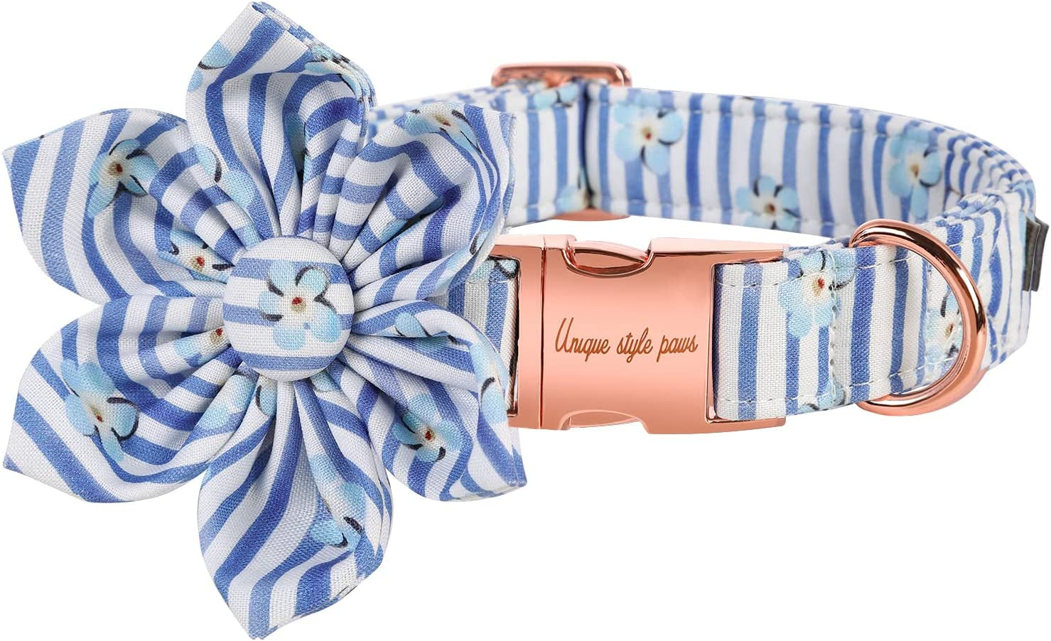 Unique Style Paws Easter Dog Collar, Holiday Bunny Eggs Dog Collar Bowtie, Pet Collar Bow for Small Medium Large Dogs Animals & Pet Supplies > Pet Supplies > Dog Supplies > Dog Apparel Unique style paws Z-Blue Striped Small (Pack of 1) 