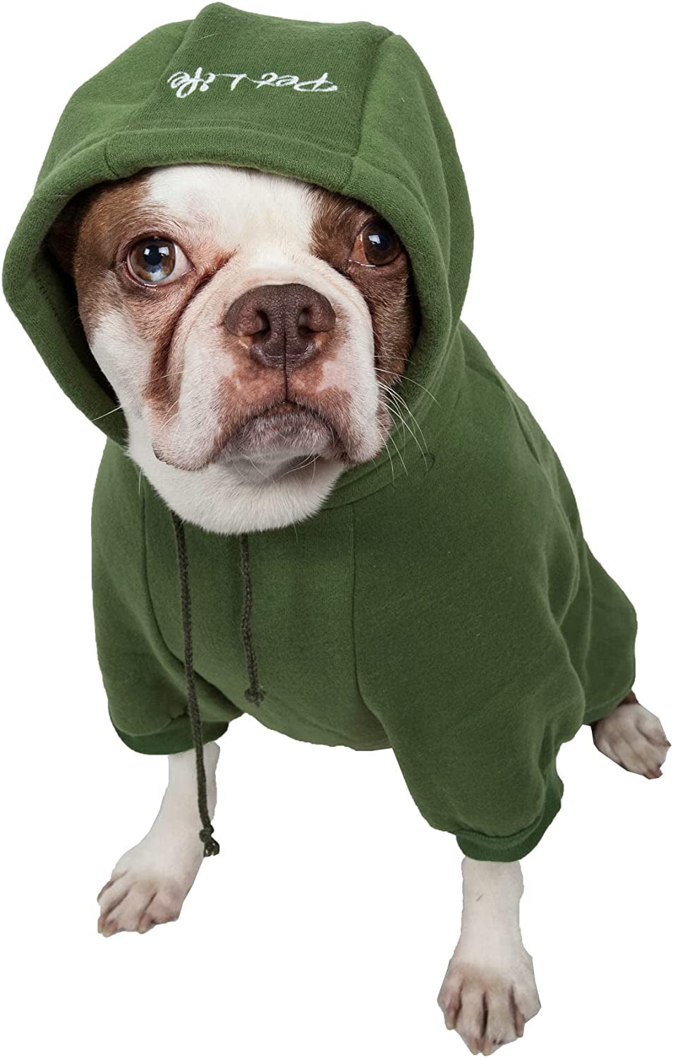 Pet Life ® Hooded Dog Sweater Made with Soft and Premium Plush Cotton - Dog Hoodie Pet Sweater Features Hook-And-Loop Closures for Easy Access and Machine Washable Animals & Pet Supplies > Pet Supplies > Dog Supplies > Dog Apparel Pet Life Green Small 