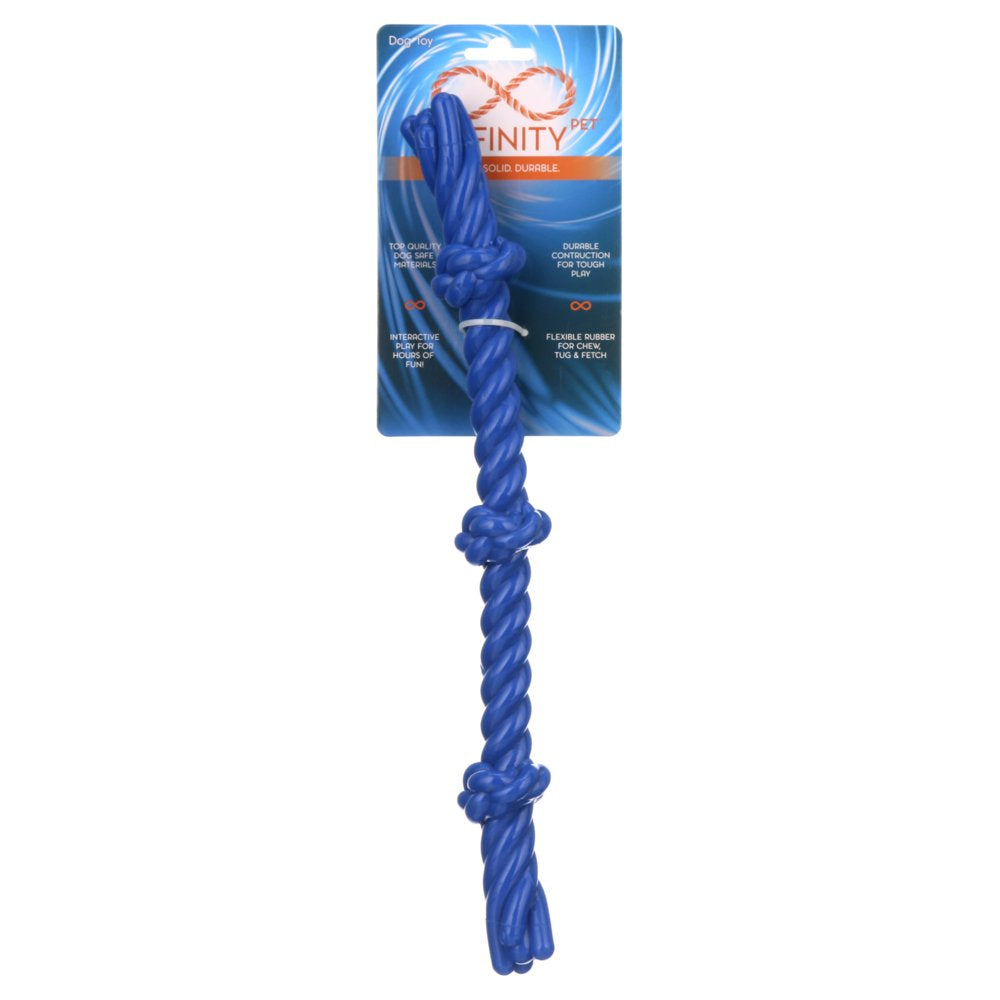 Infinity Pet TPR Rope Chew and Tug Dog Toy, Triple Knot, Blue Animals & Pet Supplies > Pet Supplies > Dog Supplies > Dog Toys PetEdge LLC   