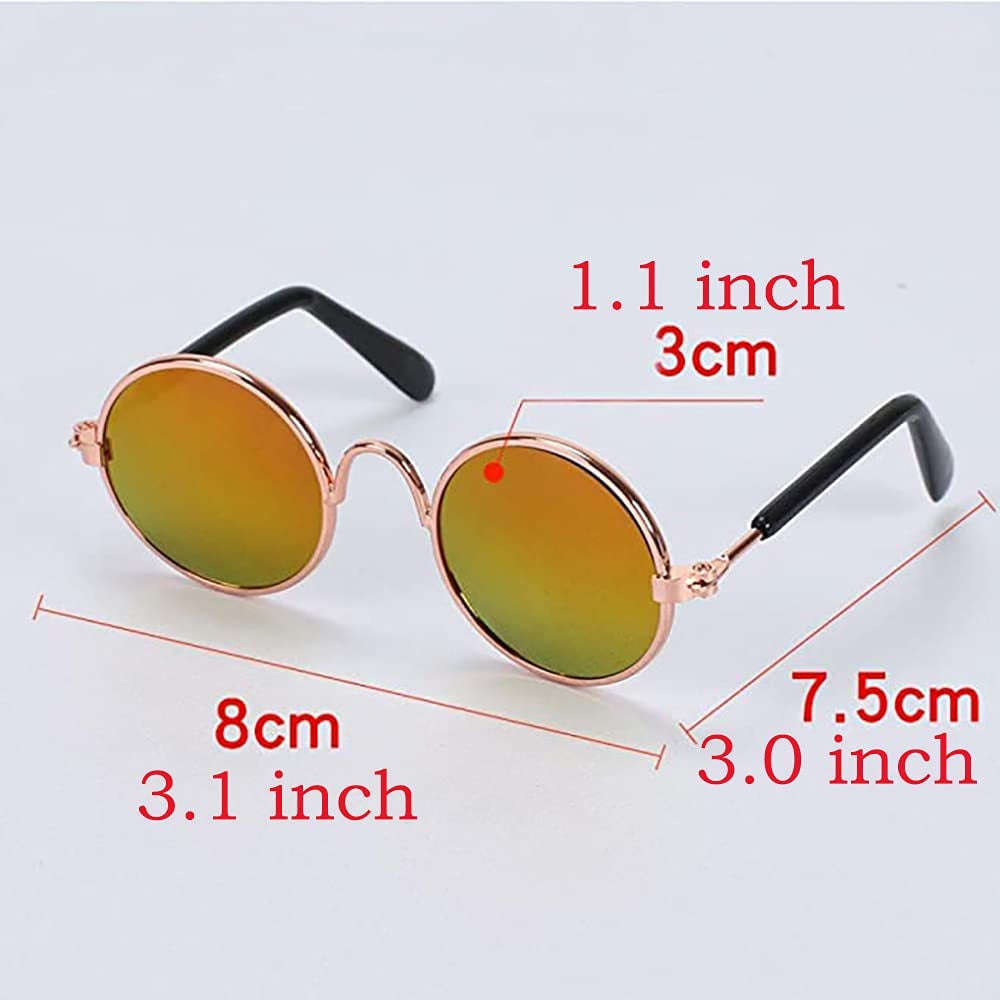 2Pcs Random Color Small Cat Kitten Glasses Pet Glasses Dog Sunglasses Pet Supplies Kittens Pet Sunglasses 3 Cm/1.1 Inch Cosplay Costume Photos Props Animals & Pet Supplies > Pet Supplies > Dog Supplies > Dog Apparel IVYRISE   