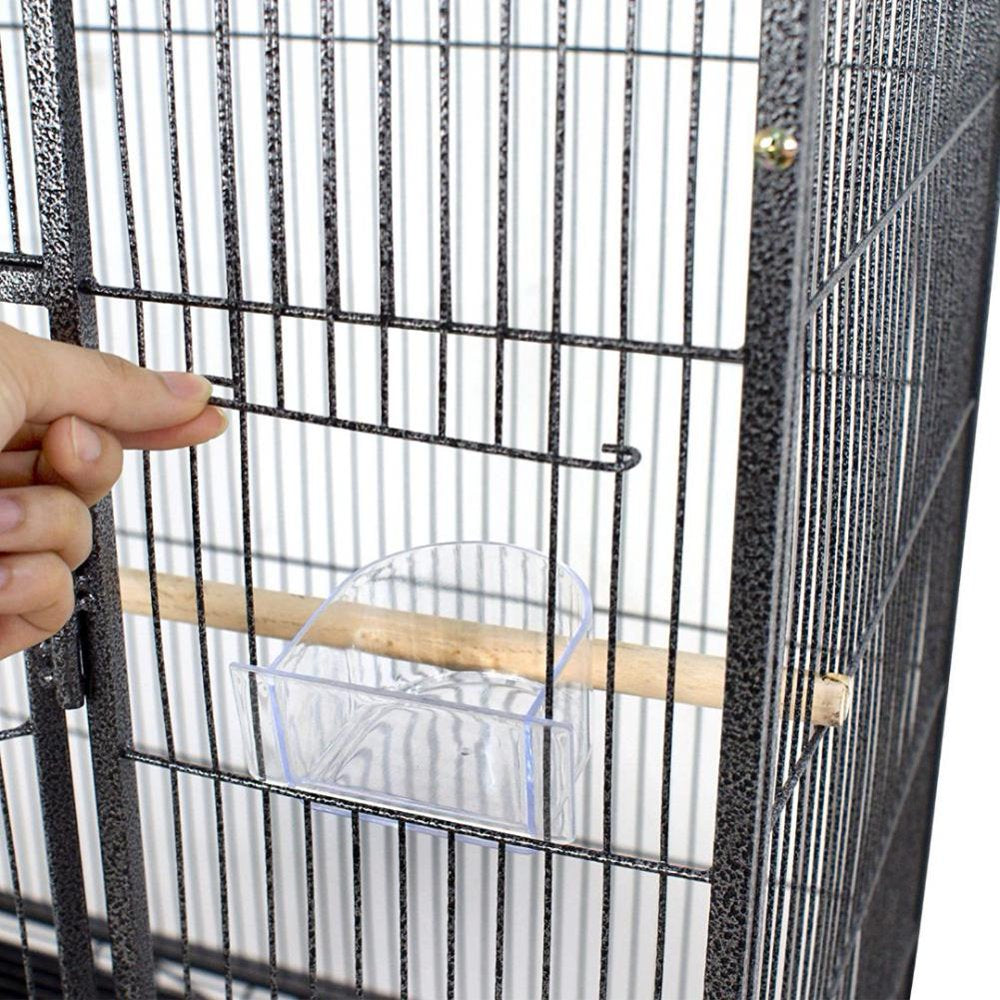 FINE MAKER 53" Bird Cage with Stand Large Rolling Bird Cage with 2 Perches 4 Feeders and Extra Storage Shelf Wrought Iron Frame Birdcage Animals & Pet Supplies > Pet Supplies > Bird Supplies > Bird Cages & Stands FINE MAKER   