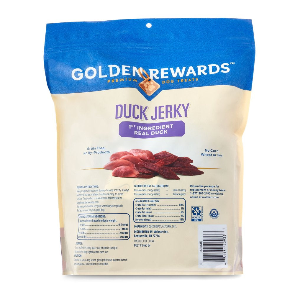 Golden Rewards Duck Flavor Premium Dry Jerky Treats for All Dogs, 32 Oz Animals & Pet Supplies > Pet Supplies > Dog Supplies > Dog Treats Gambol Pet Group Co., Ltd.   