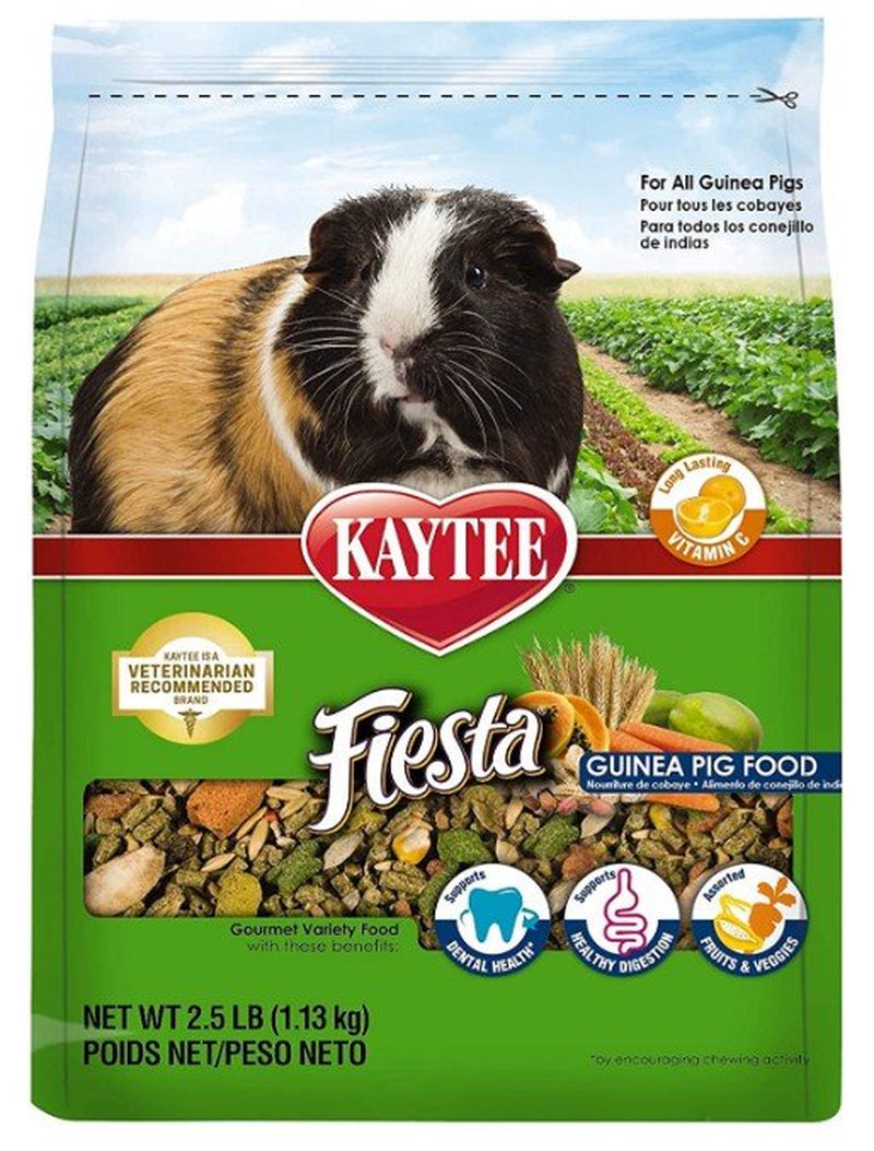 Kaytee Fiesta Guinea Pig Food, 4.5 Lb Animals & Pet Supplies > Pet Supplies > Small Animal Supplies > Small Animal Food Central Garden and Pet 7.5 lb (3 x 2.5 lb)  