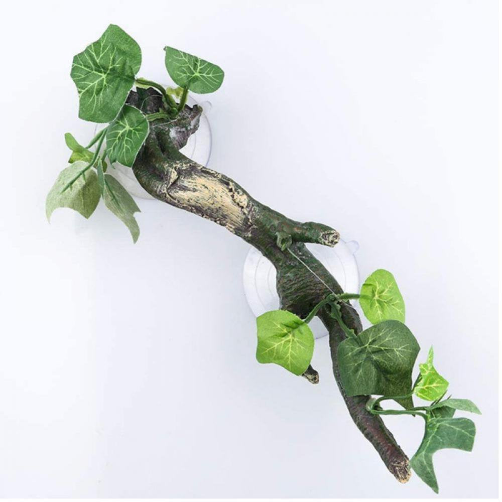 Reptile Corner Branch Terrarium Plant Decoration with Suction Cup for Amphibian Lizard Snake Climbing Animals & Pet Supplies > Pet Supplies > Small Animal Supplies > Small Animal Habitat Accessories Amazing Fashion   