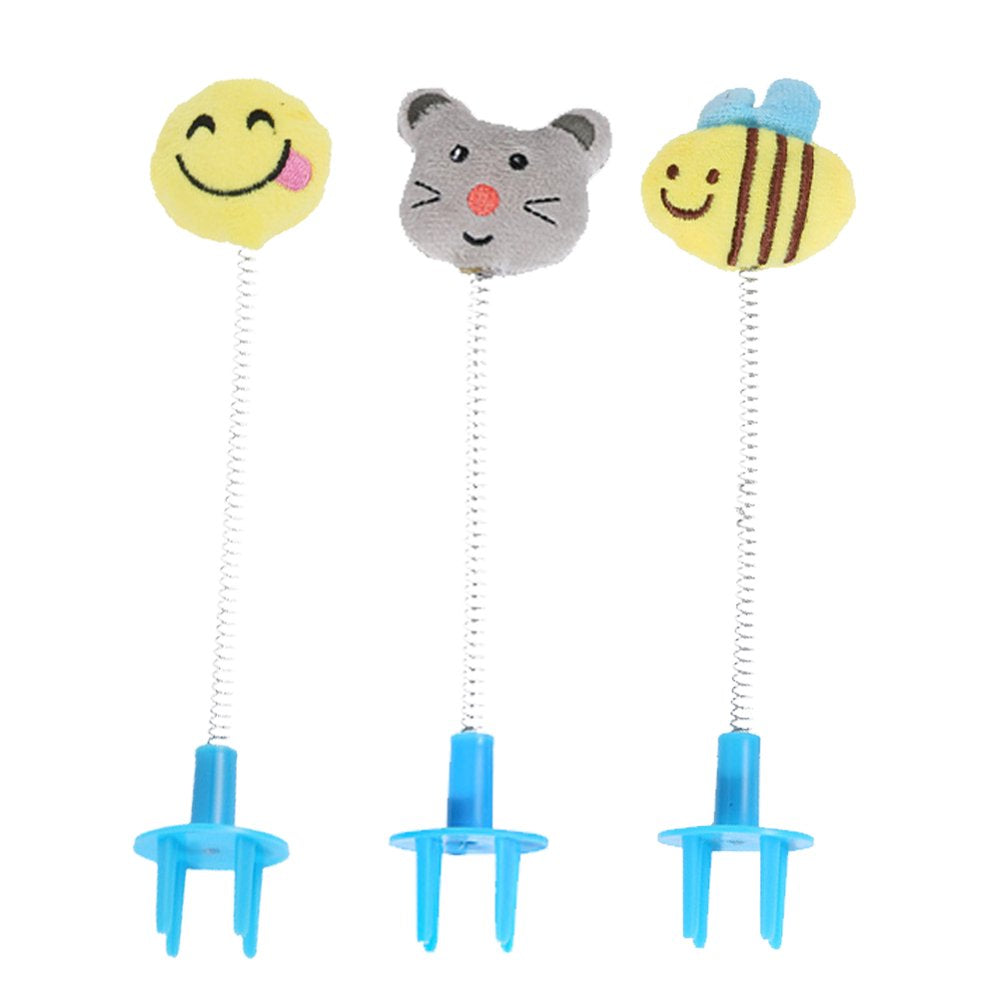 Feelers Cat Teaser Wand, Wire Spring Cat Toy Fixed on Scratching Board Interactive Cat Tease Toys, 3 Packs Animals & Pet Supplies > Pet Supplies > Cat Supplies > Cat Toys Feelers E  