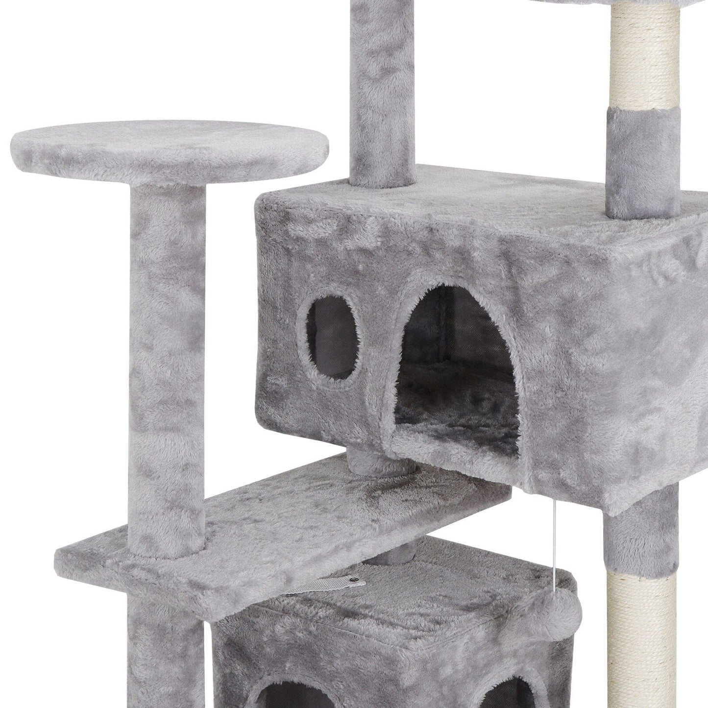 53" Cat Tree Stand House Furniture Kittens Activity Tower with Scratching Posts Light Grey Animals & Pet Supplies > Pet Supplies > Cat Supplies > Cat Furniture Segawe   