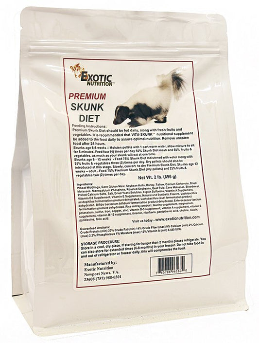 Exotic Nutrition Premium Pet Skunk Food, 5 Lbs.