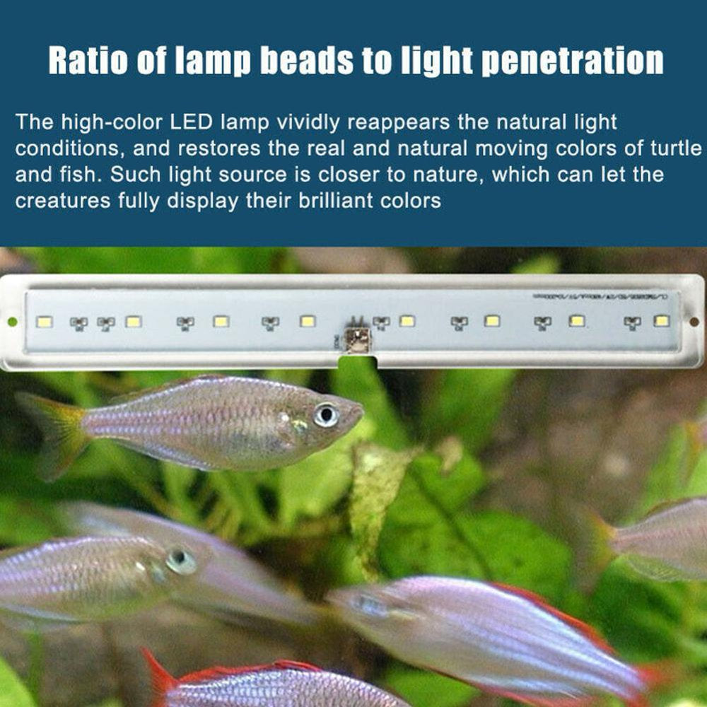 Clear Acrylic LED Aquarium Fish Tanks Lamp Plant Light Bracket Decor Light X3H8