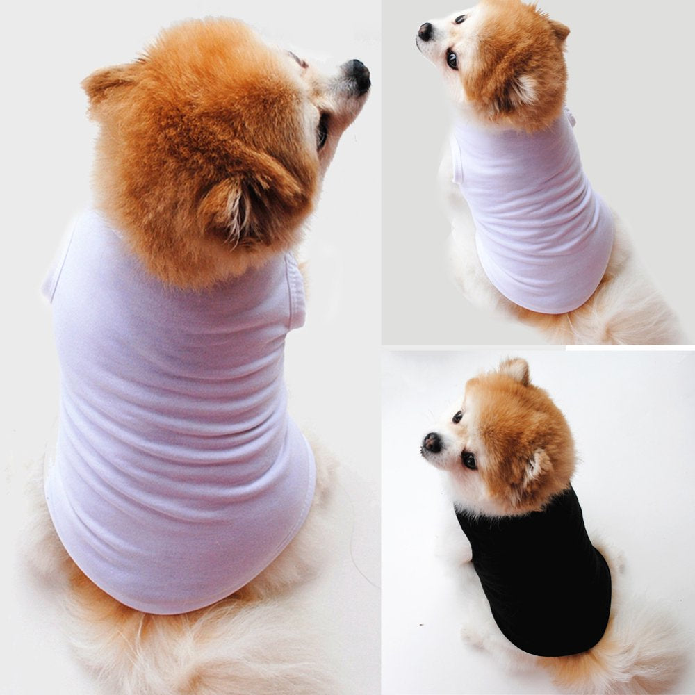 Shulemin Puppy Poodle Summer Solid Color Vest Shirt Clothes Apparel Pet Dog Chihuahua,White Animals & Pet Supplies > Pet Supplies > Dog Supplies > Dog Apparel Shulemin XS White 