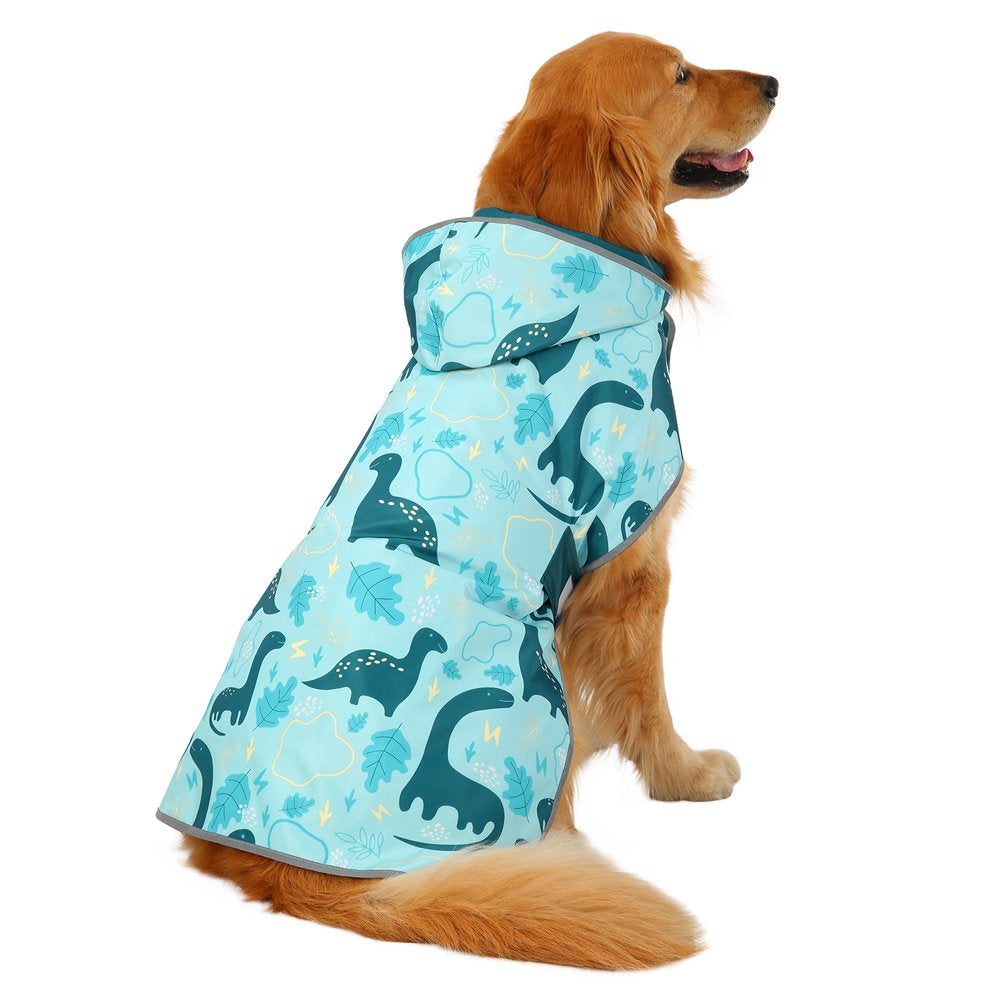 HDE Reversible Dog Raincoat Hooded Slicker Poncho Rain Coat Jacket for Small Medium Large Dogs Dinosaurs - XXL Animals & Pet Supplies > Pet Supplies > Dog Supplies > Dog Apparel HDE   