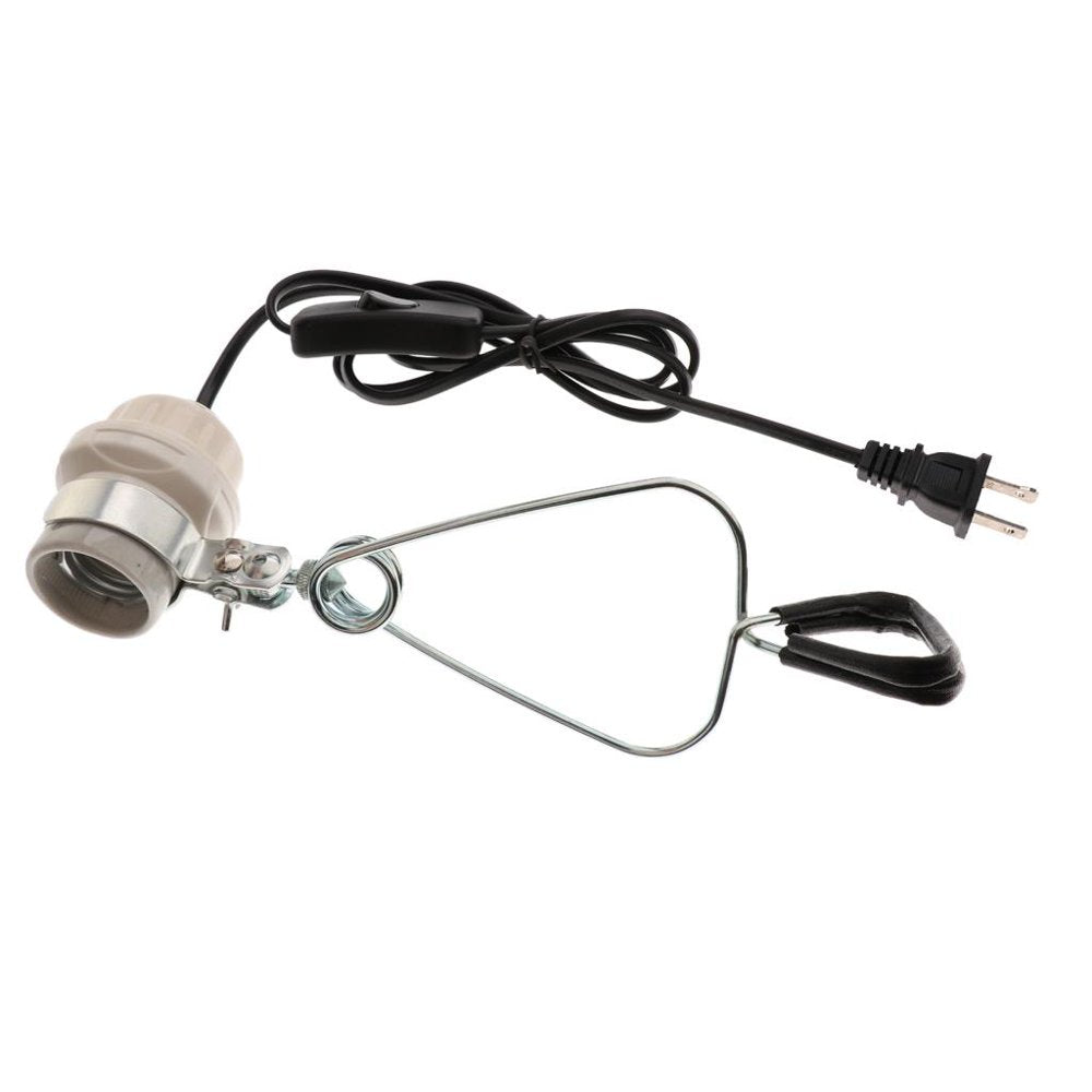 E27 UVA UVB Lamp Pet Heating Bulb Holder Fixture for Household, Reptiles, Amphibians, Aquarium Reptile Habitat Lighting, 110G120V US Plug