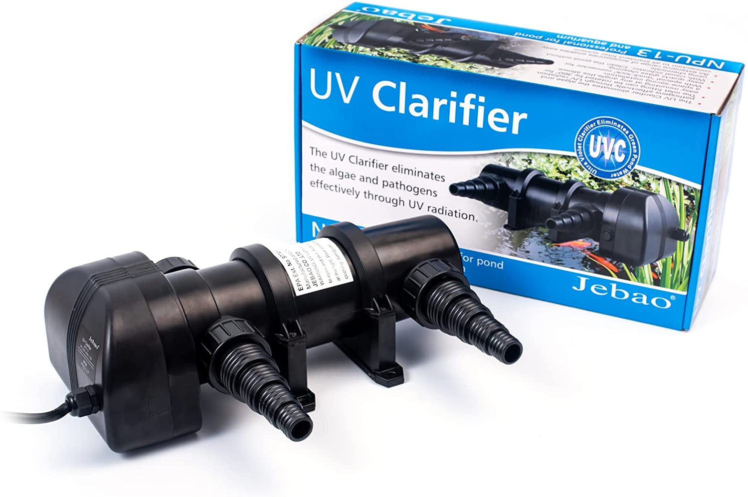 Jebao NPU-24 UV Clarifier for Pond and Aquarium, 24-Watt Animals & Pet Supplies > Pet Supplies > Fish Supplies > Aquarium & Pond Tubing Jebao   