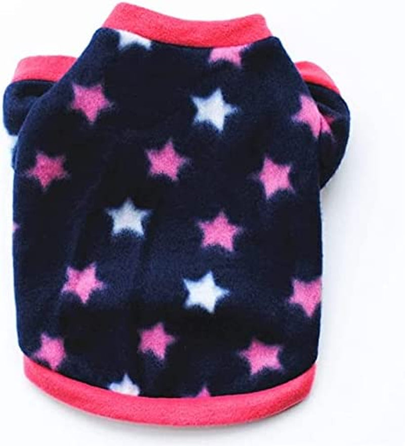 2 PCS Warm Dog Sweater, Soft Fleece Puppy Clothes Doggie Shirt Winter Outfits Sweatshirt for Small Pets Dogs Cats Chihuahua Teddy Pup Yorkshire(Star Paw, L) Animals & Pet Supplies > Pet Supplies > Dog Supplies > Dog Apparel PIXRIY   