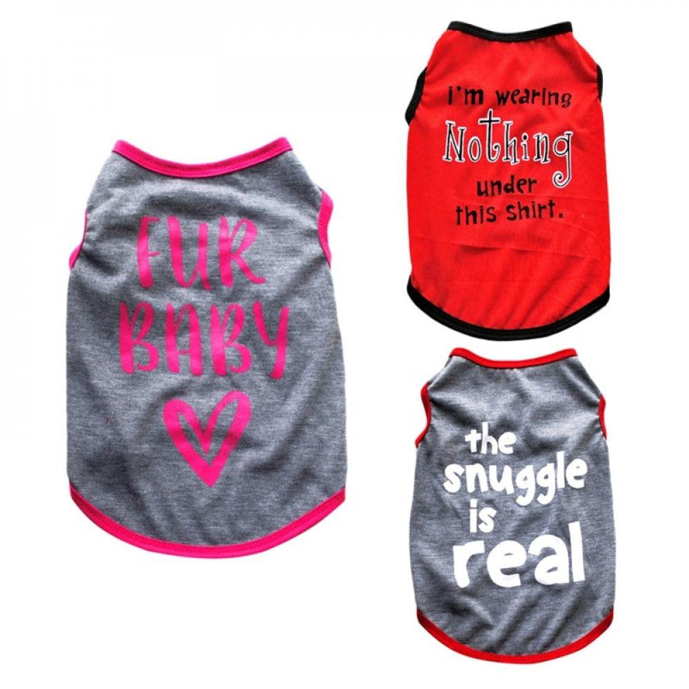 Monfince Puppy Clothes for Small Dog Boy Fashion Letter Summer Shirt for Chihuahua Yorkies Male Pet Outfits Cat Clothing Black Vest Funny Apparel, Purple, S Animals & Pet Supplies > Pet Supplies > Cat Supplies > Cat Apparel Monfince   