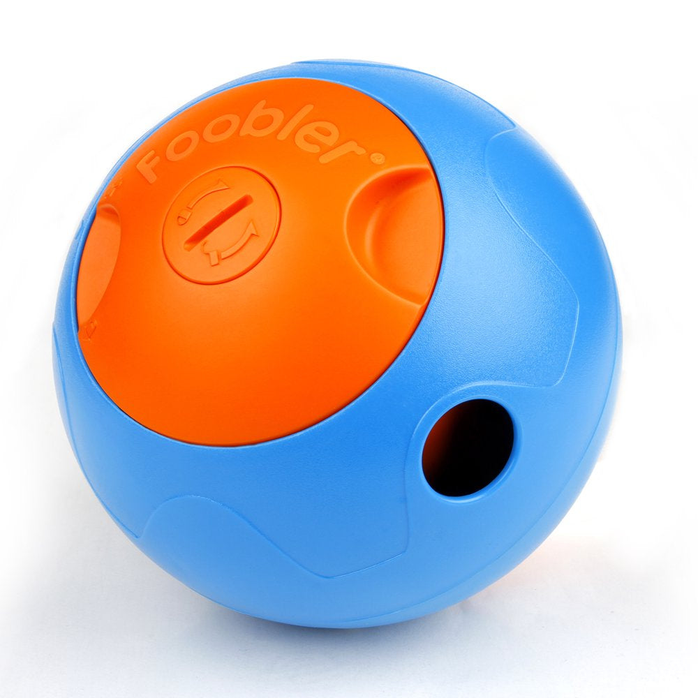 The Foobler Mini Treat Dispensing Toy for Dogs, Blue/Orange Color