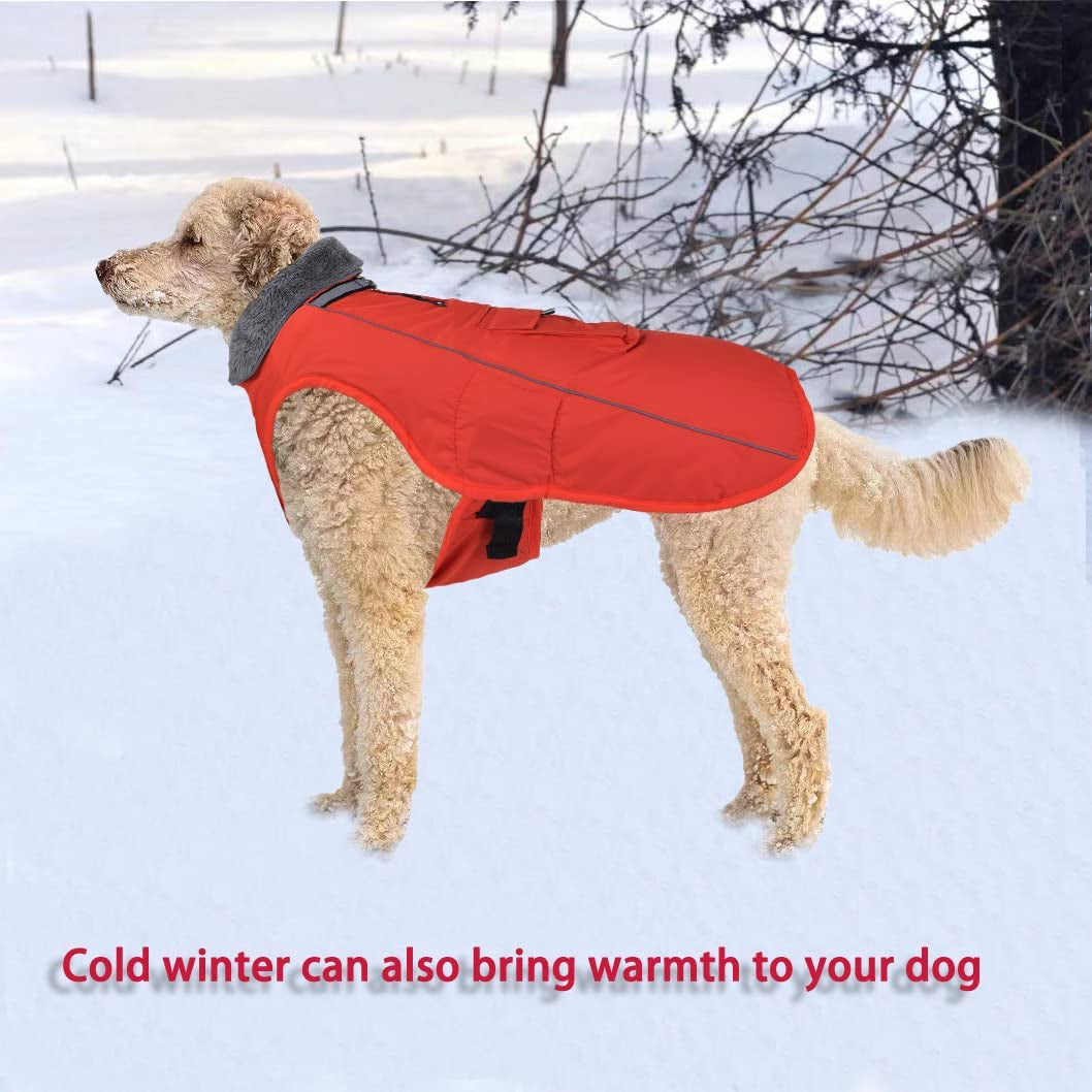 Dog Cold Weather Coats Dog Apparel for Warm Dog Jacket Reflective Waterproof Windproof Dog Vest Winter Coat Warm for Small Medium Large Dogs Sweaters Clothes Easy Put on and off （L-3XL） Animals & Pet Supplies > Pet Supplies > Dog Supplies > Dog Apparel Seicipet   