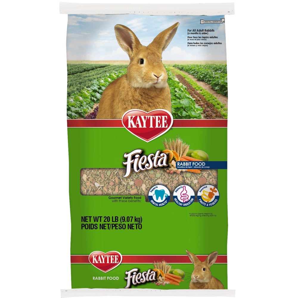 Kaytee Fiesta Rabbit Food 20 Pounds Animals & Pet Supplies > Pet Supplies > Small Animal Supplies > Small Animal Food Central Garden and Pet   