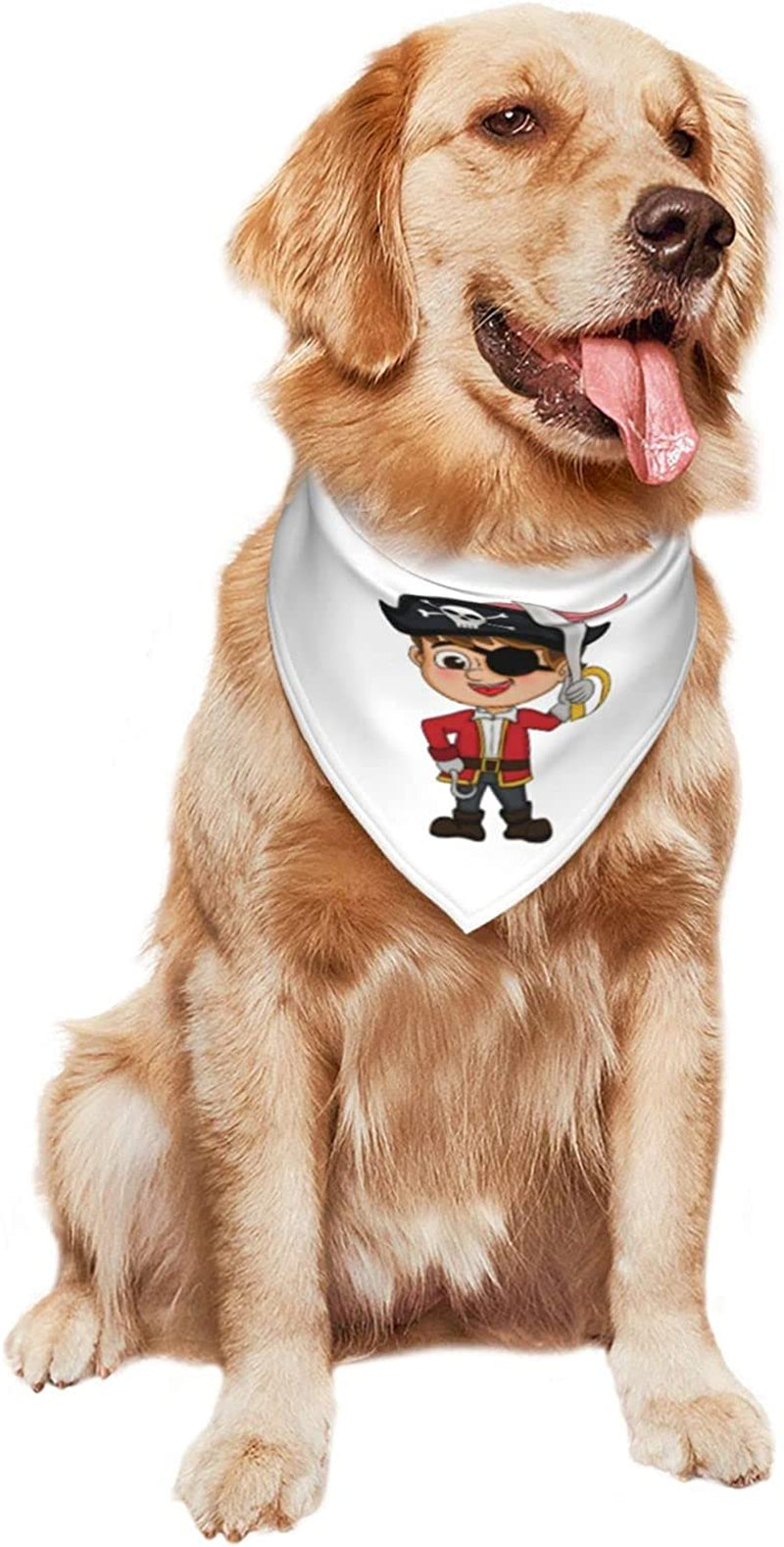 Cute Handsome Pirate Pet Dog and Cat Decorative Triangle Scarf,Dog Bandana,Breathable and Stain Resistant. Animals & Pet Supplies > Pet Supplies > Dog Supplies > Dog Apparel ZALTAS   