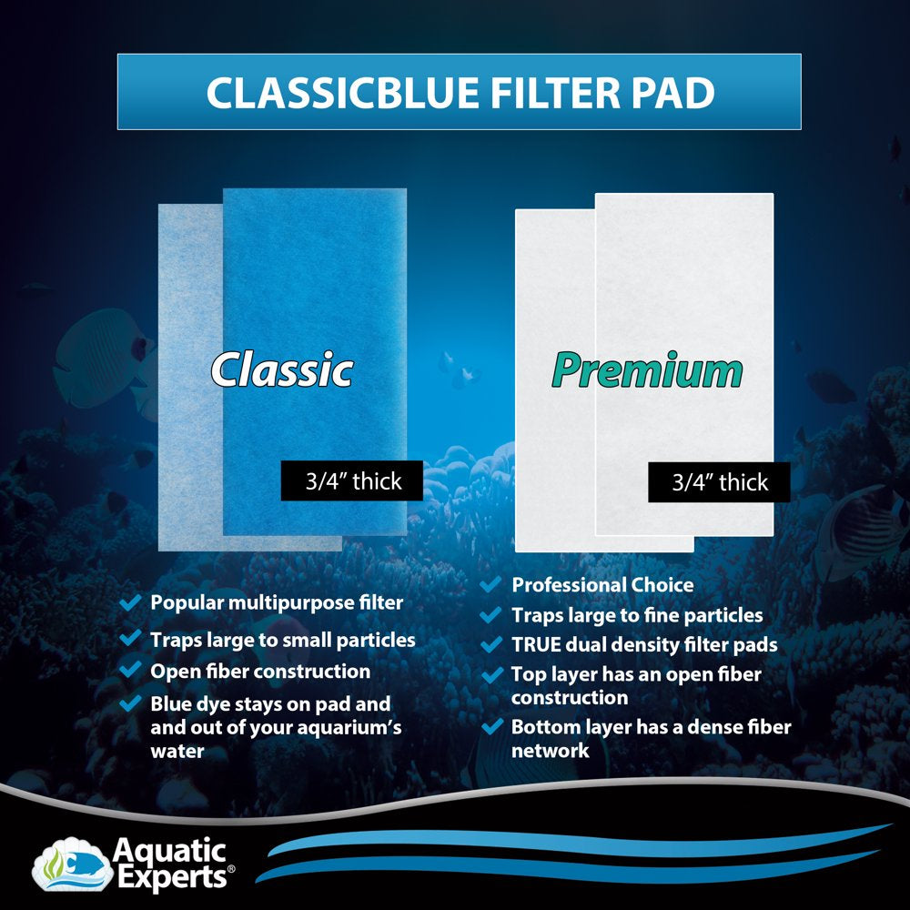 Combo Aquarium Filter Pad Classic Bonded & 50 Micron Fine Water Polishing Filter Pad Animals & Pet Supplies > Pet Supplies > Fish Supplies > Aquarium Filters Aquatic Experts   