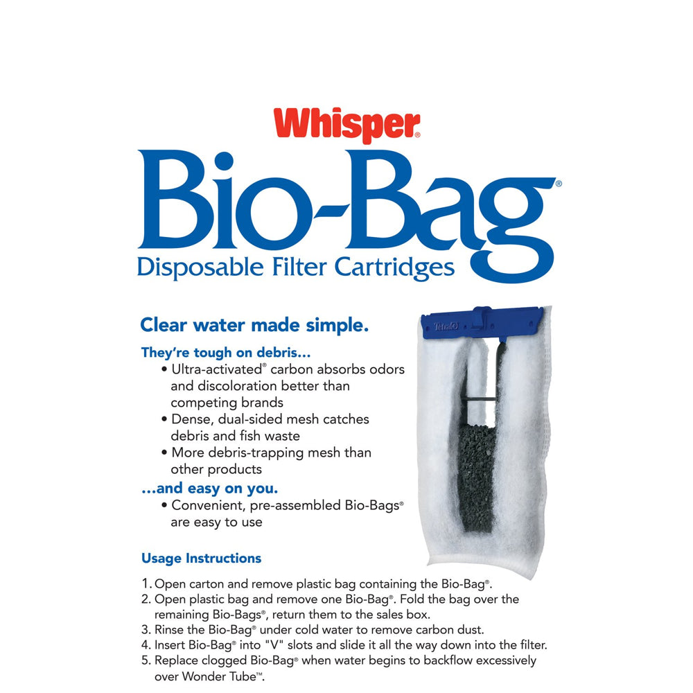 Tetra Whisper Bio-Bag Disposable Filter Cartridge 3 Count, for Aquariums, Large Animals & Pet Supplies > Pet Supplies > Fish Supplies > Aquarium Filters Spectrum Brands   