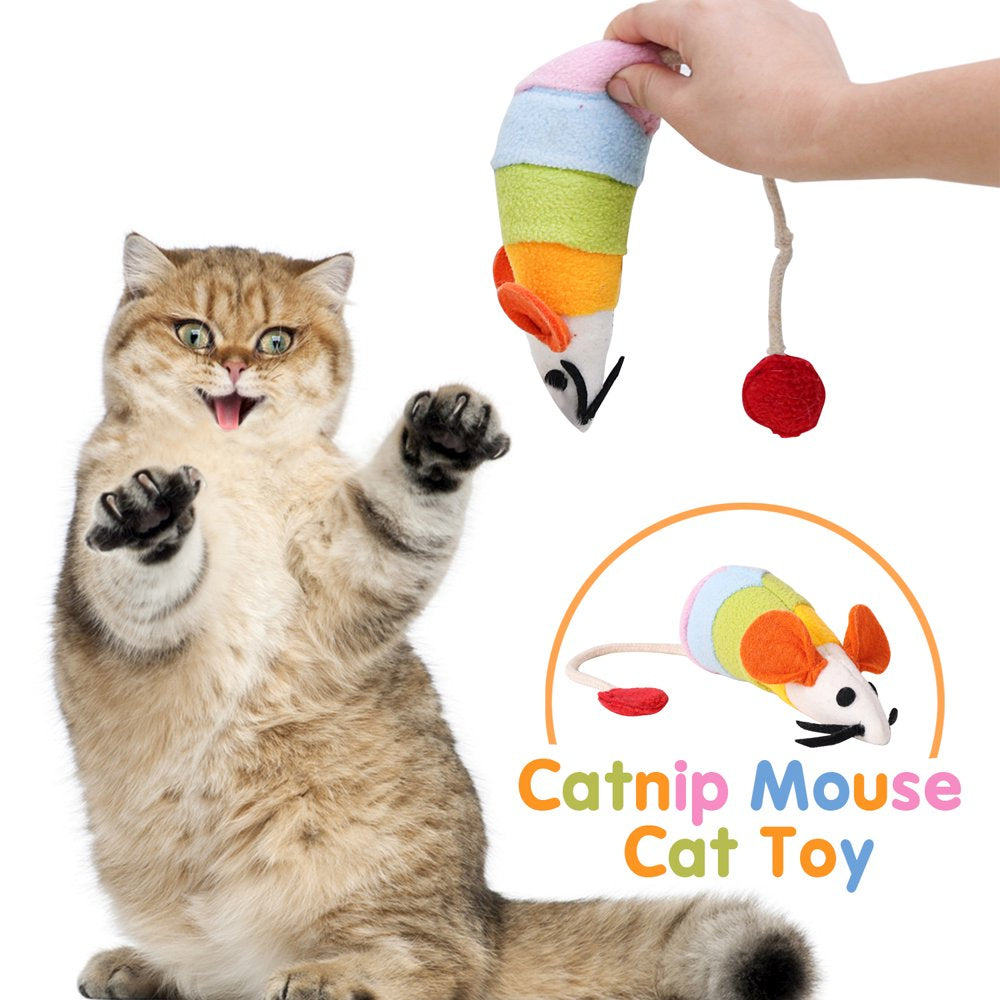 Fastsun Furry Mice Cat Toys, Rattling Catnip Toys Mice, 7” Colored Catnip Toy with Sound, Catnip Prefilled Cat Mice Toy for Indoor Cats Kitten Interactive Play Fetch Animals & Pet Supplies > Pet Supplies > Cat Supplies > Cat Toys FastSun   