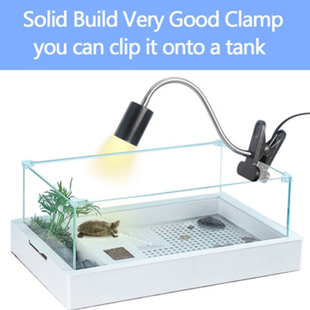 Heat Lamp for Reptiles Turtle,Clamp Lamp Holder with Halogen Bulb,Heating Lamp for Reptile and Amphibian Habitat Basking