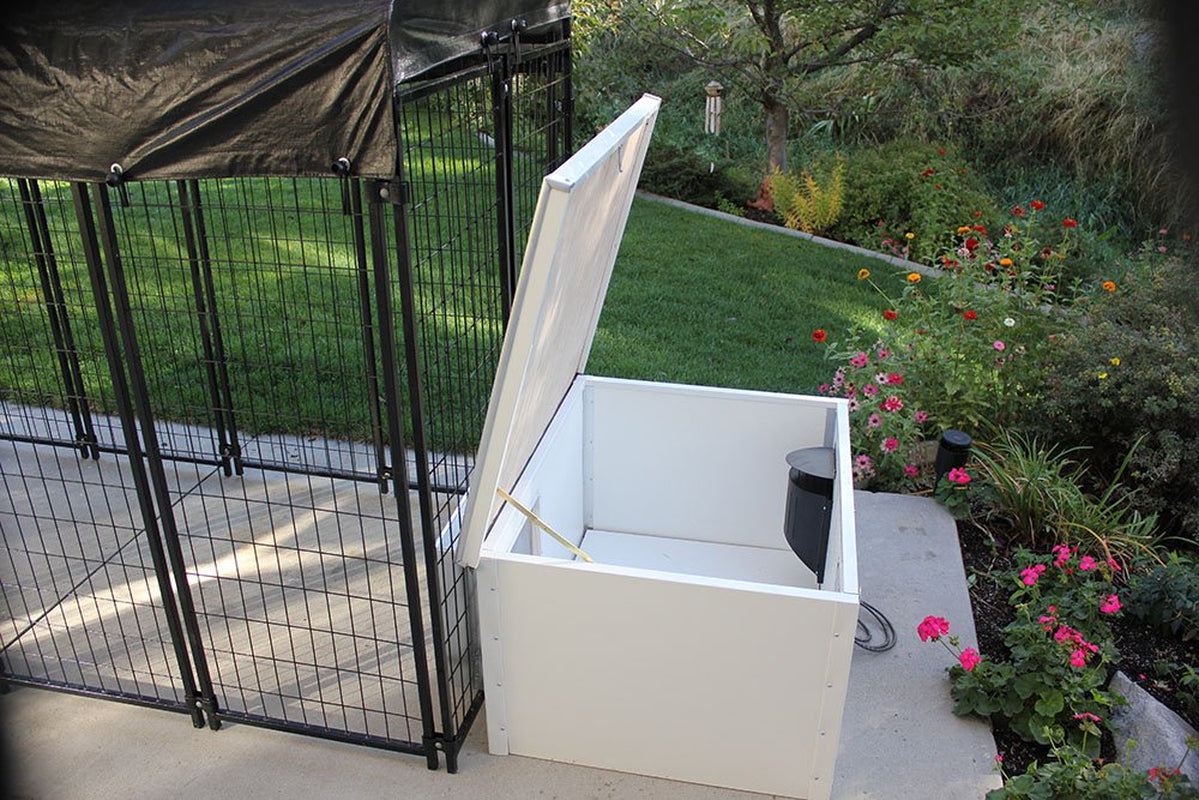 K9 Condo 4' X 8' Dog Run with Insulated Cube Dog House Combination-Basic Animals & Pet Supplies > Pet Supplies > Dog Supplies > Dog Kennels & Runs Cove Products   