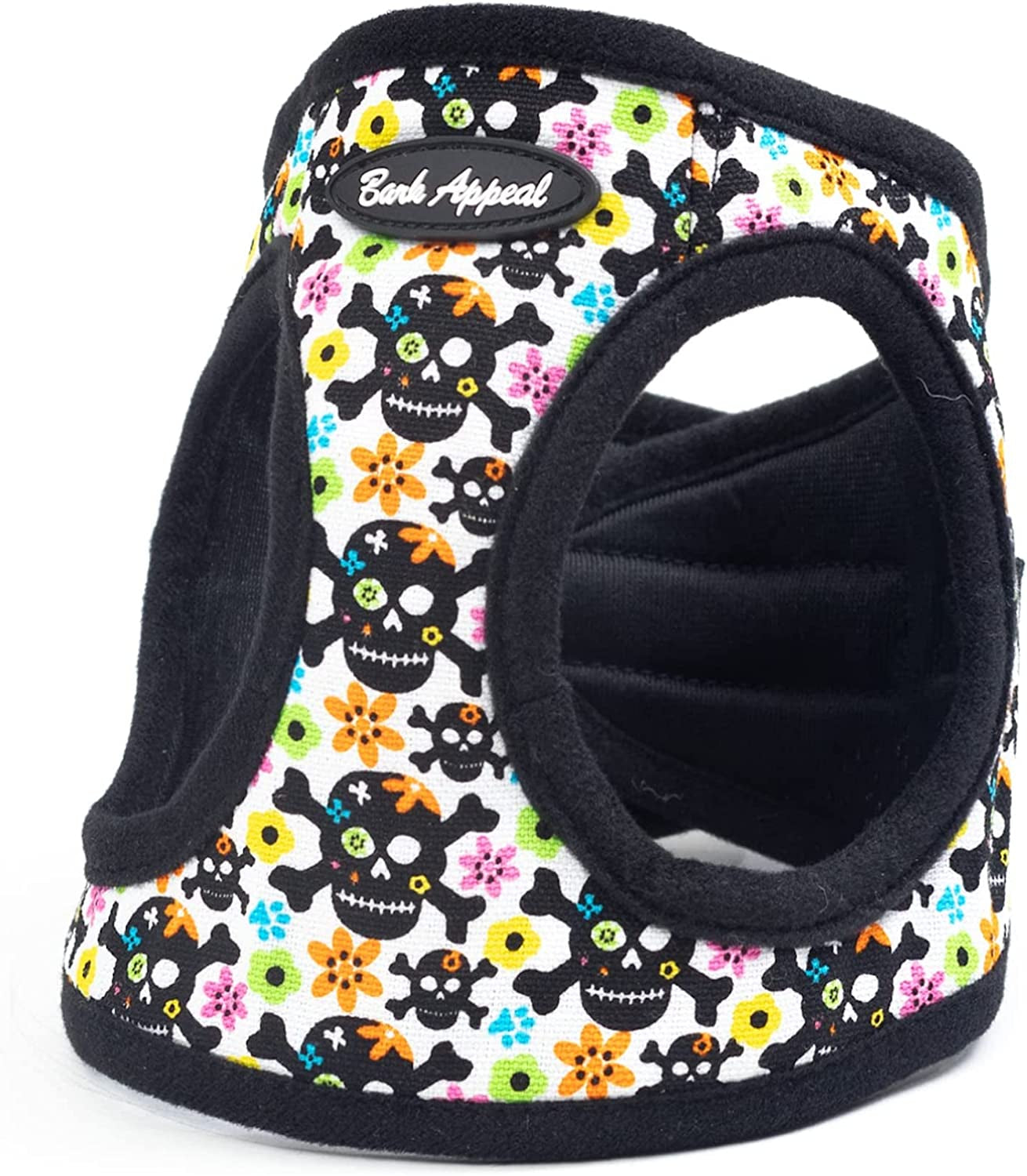 Bark Appeal Step-In Dog Harness, Mesh Step in Dog Vest Harness for Small & Medium Dogs, Non-Choking with Adjustable Heavy-Duty Buckle for Safe, Secure Fit – (Small, Pink) Animals & Pet Supplies > Pet Supplies > Dog Supplies > Dog Apparel Bark Appeal Skull & Flowers Small 