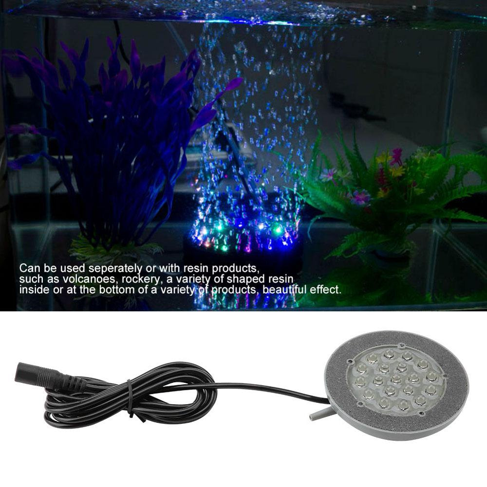 FAGINEY Fish Tank Bubbler Light, LED Aquarium Air Bubble Stone Light Control Changing Lamp Fish Tank Decoration US Plug 100-240V Animals & Pet Supplies > Pet Supplies > Fish Supplies > Aquarium Decor FAGINEY   