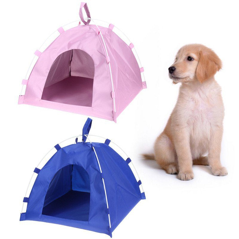 Pet Dog Cat Kitty Tent House Camp,Waterproof Pets Houses Tent Dog Cat Playing Bed Portable Folding Mat Animals & Pet Supplies > Pet Supplies > Dog Supplies > Dog Houses Popvcly   