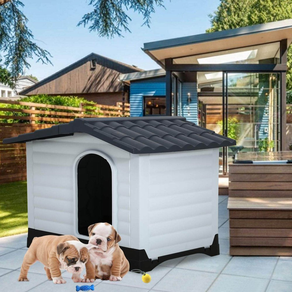 Plastic Dog House for Small Medium Large Dogs, 26 Inch High Large Doghouse Indoor Outdoor Durable Waterproof Pet House with Base Support for Winter Animals & Pet Supplies > Pet Supplies > Dog Supplies > Dog Houses Dog House   