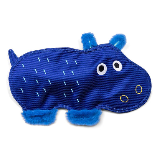 The Dodo Stuffingless Hippo Dog Crinkle Chew Toy, Blue, Durable Ballistic Nylon Dog Toy Animals & Pet Supplies > Pet Supplies > Dog Supplies > Dog Toys Fetch for Pets   