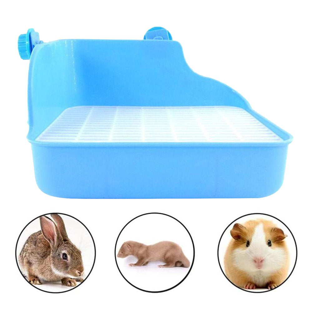 Pet Rabbit Corner Litter Box Cage Potty Trainer Rectangular Pet Pan Cleaning Guinea Pigs Hamster Animals & Pet Supplies > Pet Supplies > Small Animal Supplies > Small Animal Bedding Gazechimp   