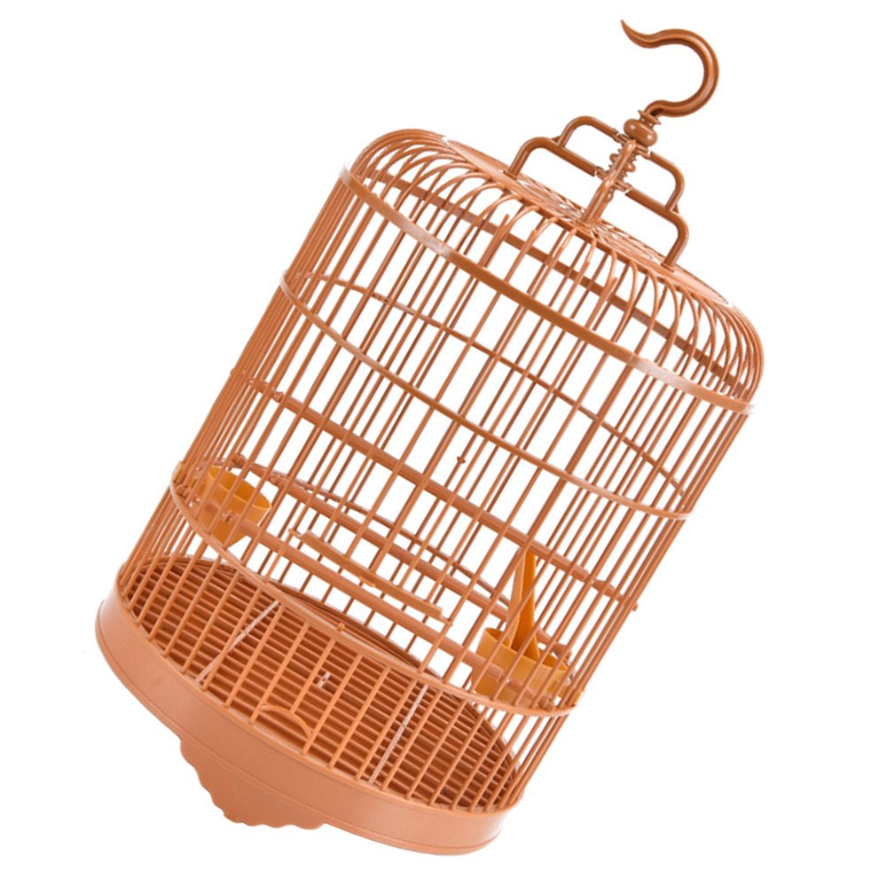 Cage Bird round Cages Hanging Parakeet Parrot Small Stand Budgie Parakeets Plastic Birds Travel Decorative Birdcage Animals & Pet Supplies > Pet Supplies > Bird Supplies > Bird Cages & Stands NUOLUX   